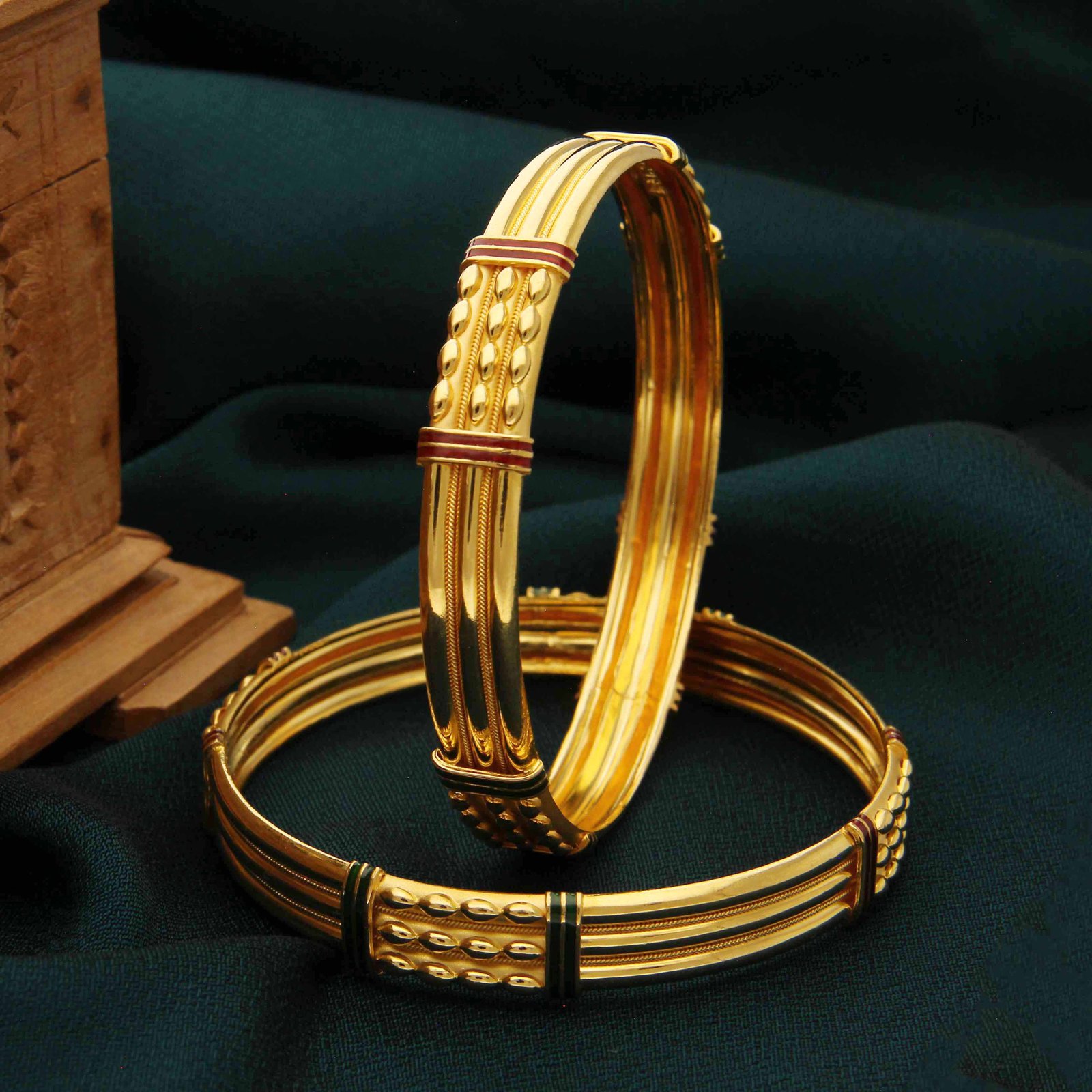 THREE ROW FANCY BANGLE